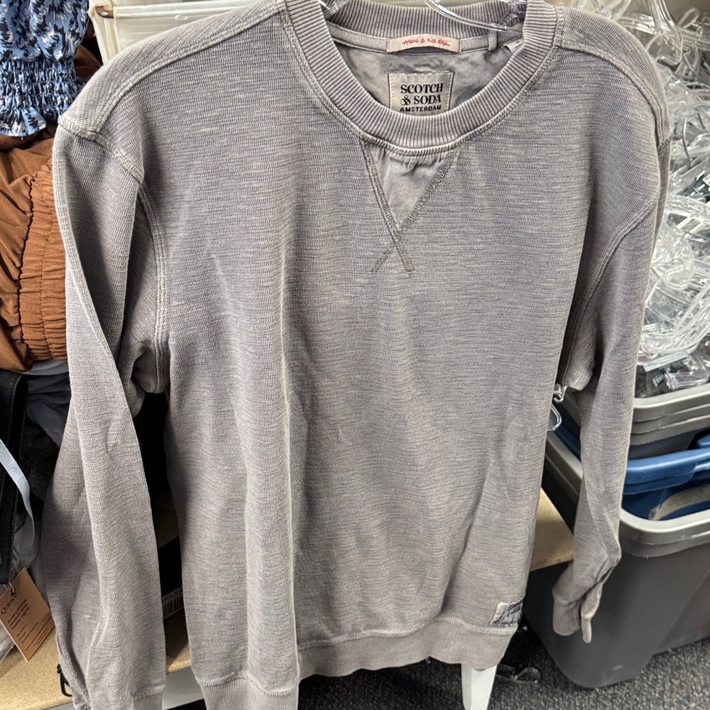 Scotch & Soda Gray Crewneck Sweatshirt